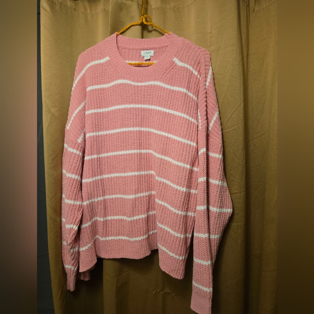 J. Crew 3x pink Chenelle sweater